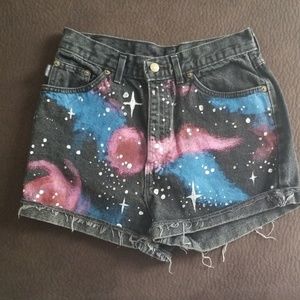 Custom Galaxy high waist shorts